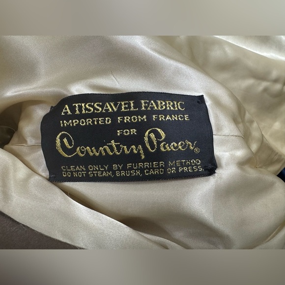 Vintage Tissavel Faux Fur Coat in Size 12 Tricolor - Picture 6 of 7